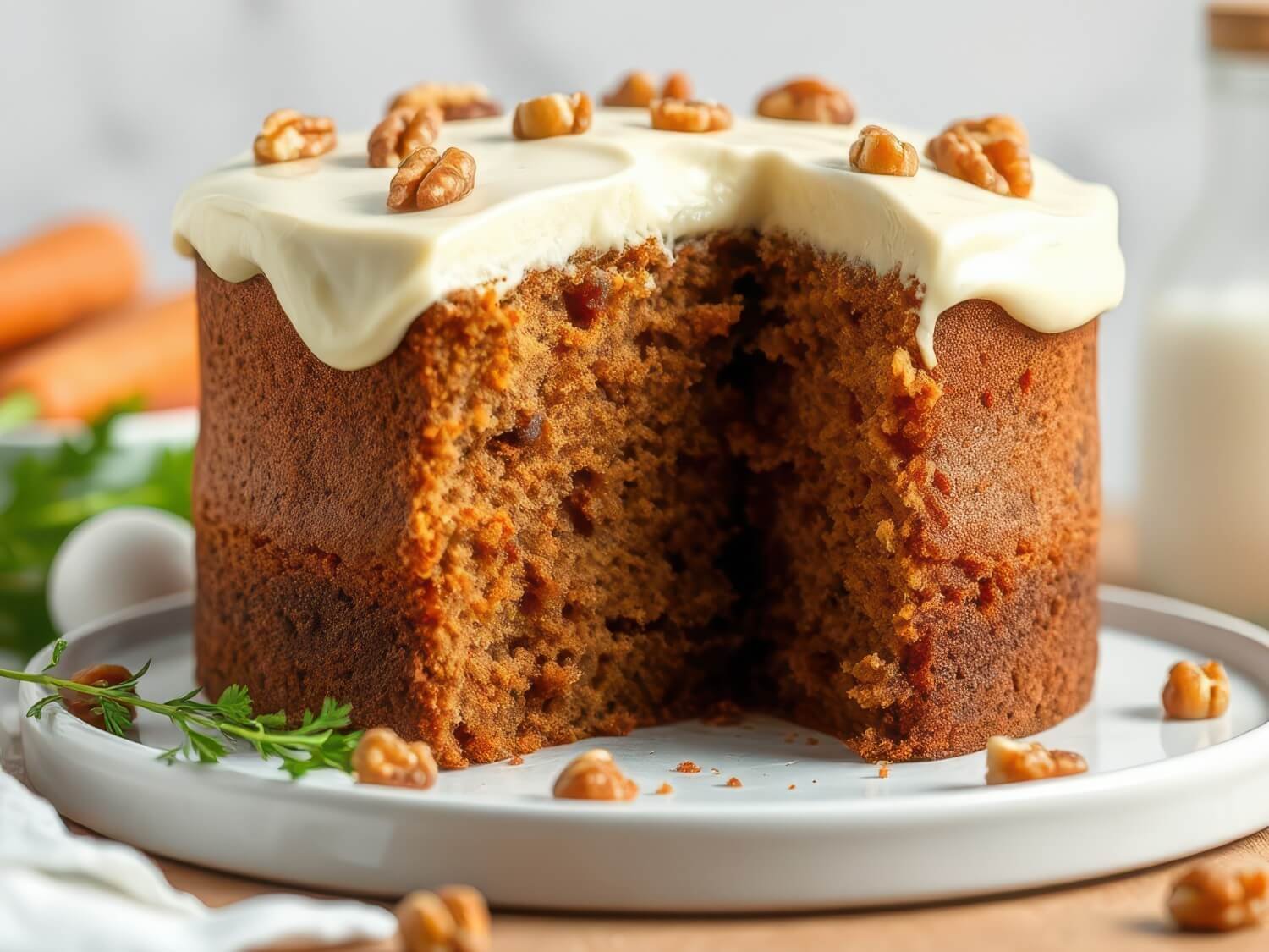 Fresh Carrot-Walnut Cake